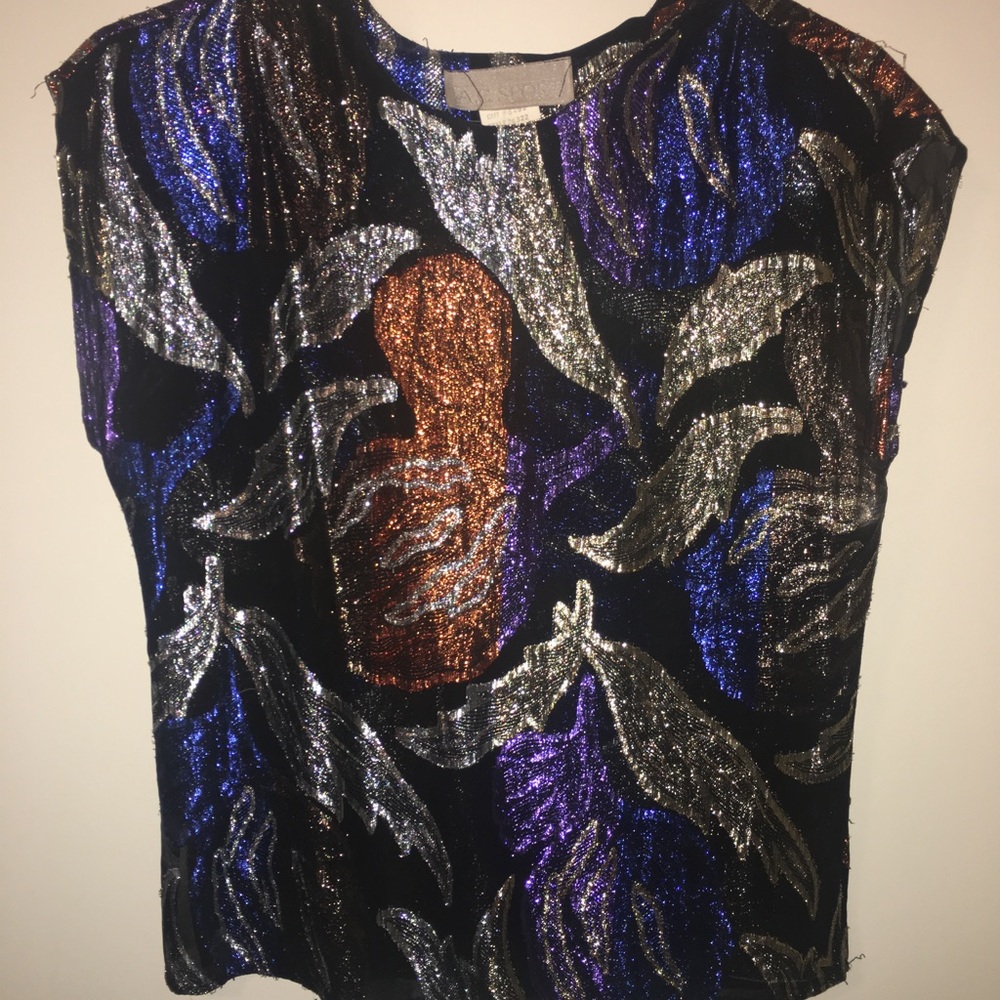 Women's Vintage Glitter Top